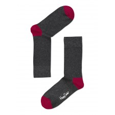 Happy Socks - Basic Antraciet/Rood